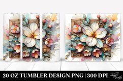 Abstract y Wooden Freesia, Transparent 20 Oz Tumbler Product Image 1