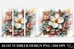 Abstract y Wooden Freesia, Transparent 20 Oz Tumbler Product Image 1