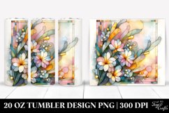 Abstract y Wooden Freesia, Transparent 20 Oz Tumbler Product Image 1