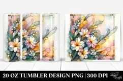 Abstract y Wooden Freesia, Transparent 20 Oz Tumbler Product Image 1
