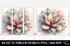 Shiny 3D Magnolia | 20 oz Tumbler Product Image 1
