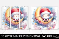 Vibrant Santa Moon Snowflakes | 20 oz Tumbler Product Image 1