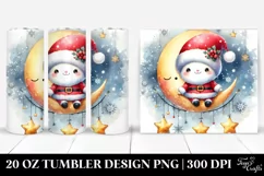 Vibrant Santa Moon Snowflakes | 20 oz Tumbler Product Image 1