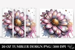 Shiny Metallic Daisy | 20 Oz Tumbler Product Image 1