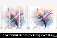 Abstract y Shiny Calla Lily, Transparent 20 Oz Tumbler Product Image 1