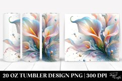 Abstract y Shiny Calla Lily, Transparent 20 Oz Tumbler Product Image 1