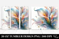 Abstract y Shiny Calla Lily, Transparent 20 Oz Tumbler Product Image 1