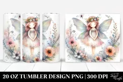 Whimsical Fairy Watercolor Tumbler Product Image 1