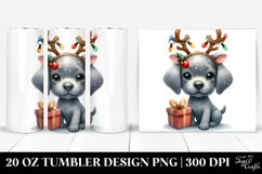 Enthusiastic Baby Weimaraner in Winter PNG Product Image 1