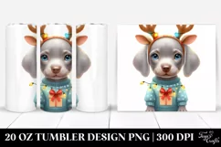 Enthusiastic Baby Weimaraner in Winter PNG Product Image 1