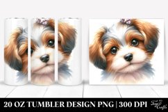 Cute Playful Dog, Transparent 20 Oz Tumbler Product Image 1