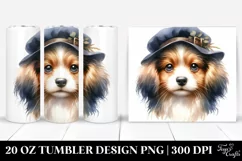 Cute Playful Dog, Transparent 20 Oz Tumbler Product Image 1