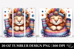 20 Oz Tumbler Sublimation | Boho Baby Lion Watercolor Product Image 1
