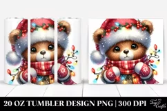 Washed Watercolor Baby Bear Clipart, Transparent 20 Oz Product Image 1