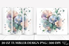 Abstract y Glossy Sweet Pea, Transparent 20 Oz Tumbler Product Image 1