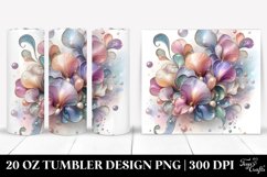 Abstract y Glossy Sweet Pea, Transparent 20 Oz Tumbler Product Image 1