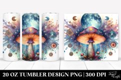 Vibrant Celestial Mushroom Clipart 20 Oz Tumbler Product Image 1