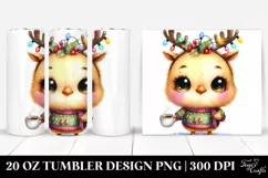Extremely Expressive Baby Chicken in Winter PNG Product Image 1