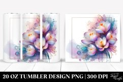 Abstract y Shiny Crocus, Transparent 20 Oz Tumbler Product Image 1