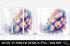Abstract y Shiny Crocus, Transparent 20 Oz Tumbler Product Image 1