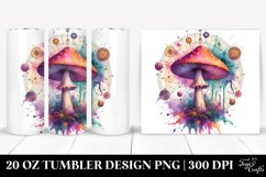 Vibrant Celestial Mushroom Clipart 20 Oz Tumbler Product Image 1