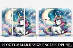 Colorful Unicorn with Moon | 20 Oz Tumbler Product Image 1
