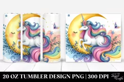 Colorful Unicorn with Moon | 20 Oz Tumbler Product Image 1