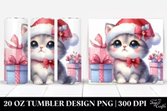 Expressive Baby Kitten in Winter PNG Product Image 1
