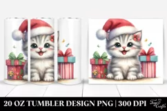Expressive Baby Kitten in Winter PNG Product Image 1