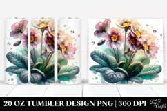 20 Oz Tumbler Sublimation | Glossy Primrose with Metallic Product Image 1