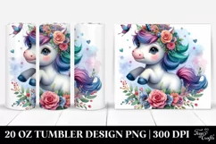 Jumping Baby Unicorn | 20 oz Tumbler Product Image 1