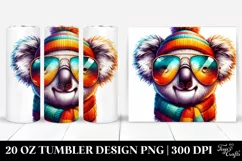Colorful Koala Portrait | 20 oz Tumbler Product Image 1