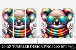 Colorful Koala Portrait | 20 oz Tumbler Product Image 1