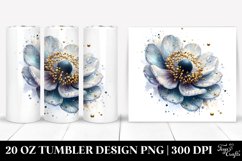 20 Oz Tumbler Sublimation | Shiny Anemone Design Product Image 1