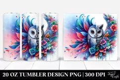 Vibrant Ice Owl | 20 oz Tumbler Product Image 1