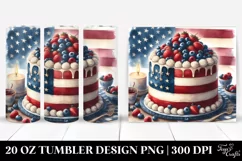 Vintage Cake USA Flag | 20 oz Tumbler Product Image 1