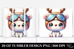 Expressive Baby Bear in Winter PNG Product Image 1