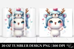 Expressive Baby Bear in Winter PNG Product Image 1