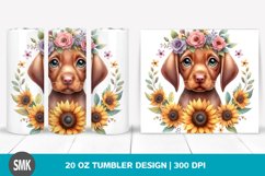 Watercolor Baby Vizsla Sunflower Flowers Lover | 20 oz Product Image 1