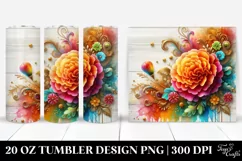 Colorful Marigold Design | 20 oz Tumbler Product Image 1