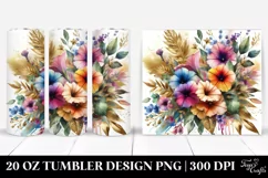 GOLD FOIL Bouquet | 20 Oz Tumbler Product Image 1
