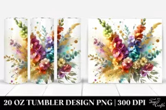 GOLD FOIL Bouquet | 20 Oz Tumbler Product Image 1