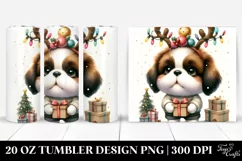 Expressive Baby Saint Bernard in Winter PNG Product Image 1