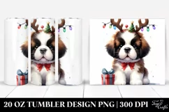 Expressive Baby Saint Bernard in Winter PNG Product Image 1