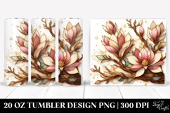 Detailed Stained Magnolia | 20 Oz Tumbler Product Image 1