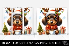 Cute Baby Dachshund Winter PNG Product Image 1