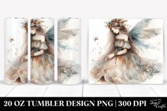 Washed Boho Fairy Cartoon | 20 oz Tumbler Product Image 1