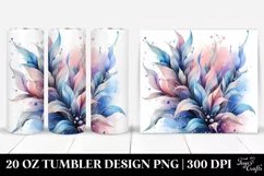 Abstract Pastel Lobelia 20 Oz Tumbler Product Image 1
