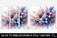 Abstract Pastel Lobelia 20 Oz Tumbler Product Image 1