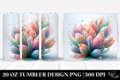 Abstract Pastel Tulip 20 Oz Tumbler Product Image 1